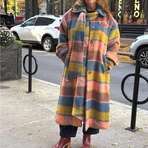Free people dalton woolen coat coral